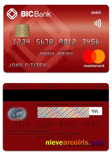 Cambodia BICBank debit mastercard